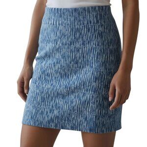 BCBGMaxAzria Bandage Mini Skirt Blue Ribbed Size S